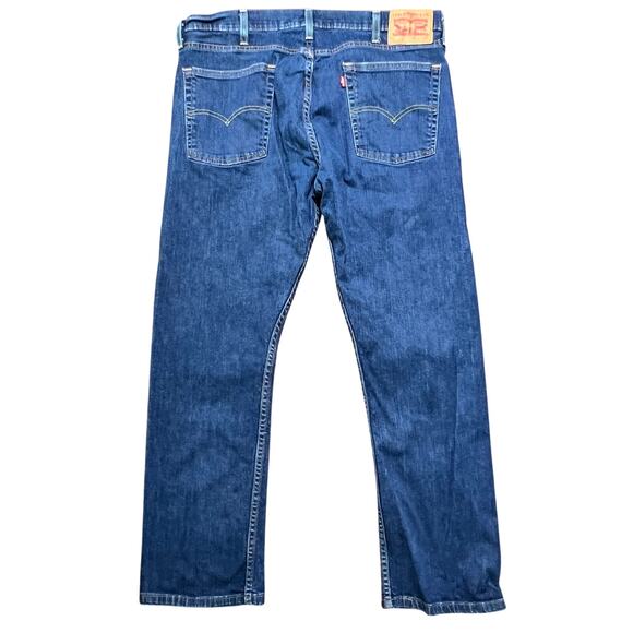 Levi's 513 High Waisted Slim Fit Denim Straight Jeans Men's Size 38 x 30 Blue - Picture 2 of 9